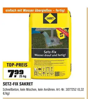 OBI SAKRET Setz-Fix 25kg Angebot