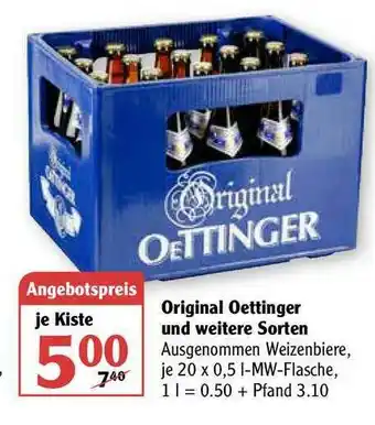 Globus Original Oettinger Und Weitere Sorten Angebot