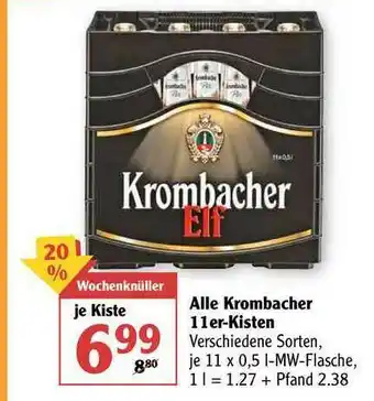 Globus Alle Krombacher 11er-kisten Angebot