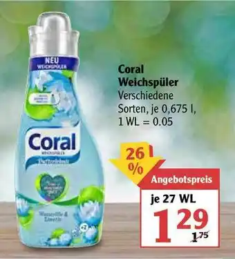 Globus Coral Weichspüler Angebot