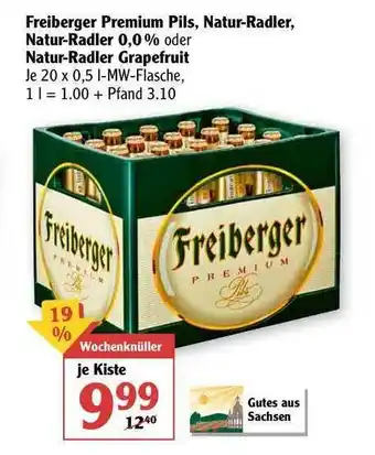 Globus Freiberger Premium Pils Natur-radler Natur-radler 0.0% Oder Natur-radler Grapefruit Angebot