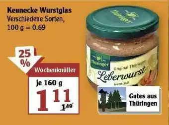 Globus Keunecke Wurstglas Angebot