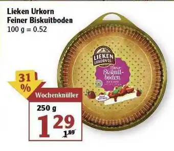 Globus Lieken Urkorn Feiner Biskuitboden Angebot