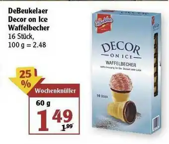 Globus Debeukelaer Decor On Ice Waffelbecher Angebot