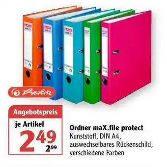 Globus Ordner Max. File Protect Angebot