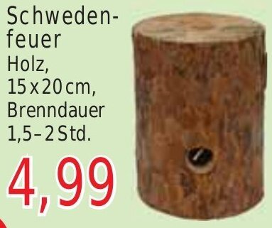 Wiglo Wunderland Schwedenfeuer Holz, 15 x 20 cm Angebot