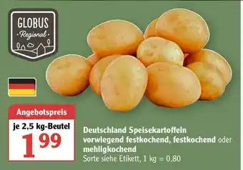 Globus Deutschland Speisekartoffeln Vorwiegend Festkochend Festkkochend Oder Mehligkochend Angebot