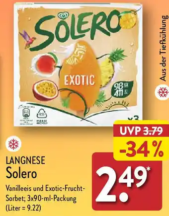 Aldi Nord LANGNESE Solero 3x90 ml Packung Angebot