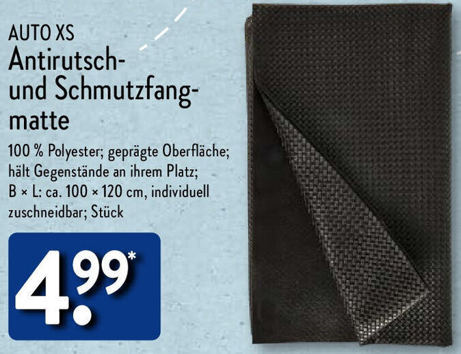 Aldi Nord AUTO XS Antirutsch und Schmutzfangmatte Angebot