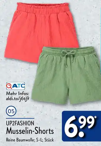 Aldi Nord UP2FASHION Musselin-Shorts Angebot