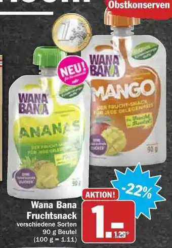 Hit Wana Bana Fruchtsnack Angebot