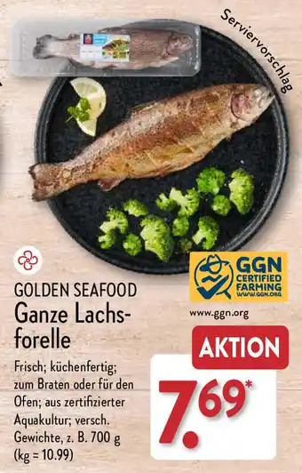 Aldi Nord GOLDEN SEAFOOD Ganze Lachsforelle Angebot