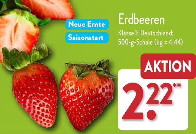 Aldi Nord Erdbeeren 500 g Schale Angebot