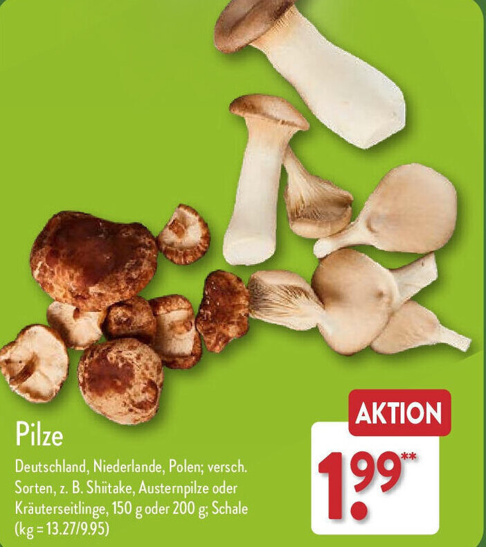 Aldi Nord Pilze Angebot