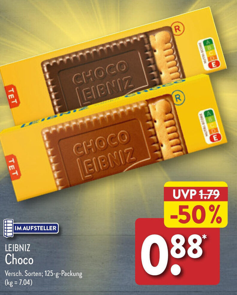Aldi Nord LEIBNIZ Choco 125 g Packung Angebot