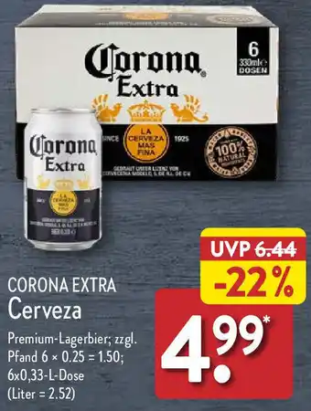 Aldi Nord CORONA EXTRA Cerveza 6x0,33 L Dose Angebot