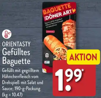 Aldi Nord ORIENTASTY Gefülltes Baguette 190 g Packung Angebot