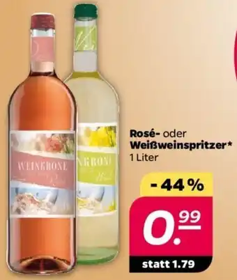 NETTO Rosé- oder Weißweinspritzer* 1 Liter Angebot