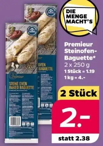 NETTO Premieur Steinofen-Baguette* 2x 250 g Angebot