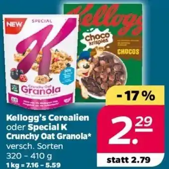 NETTO Kellogg's Cerealien oder Special K Crunchy Oat Granola 320 - 410 g Angebot