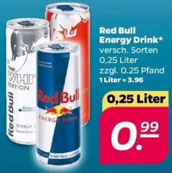 NETTO Red Bull Energy Drink 0,25 Liter Angebot