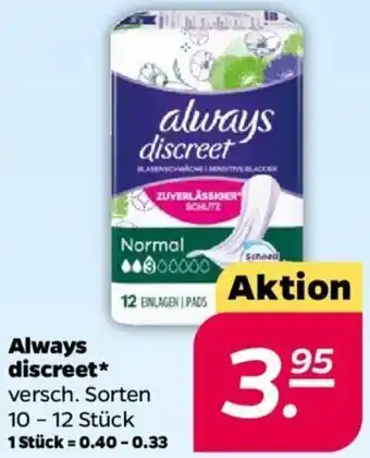 NETTO Always discreet 10 - 12 Stück Angebot