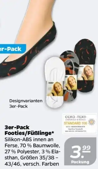 NETTO 3er-Pack Footies/Füßlinge Angebot