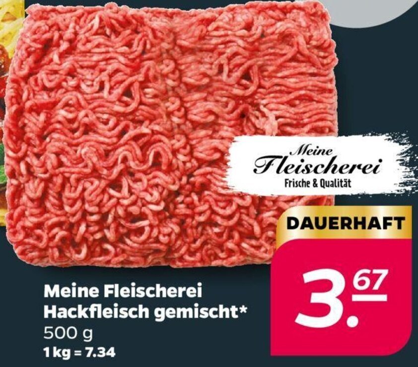 NETTO Meine Fleischerei Hackfleisch gemischt* 500 g Angebot