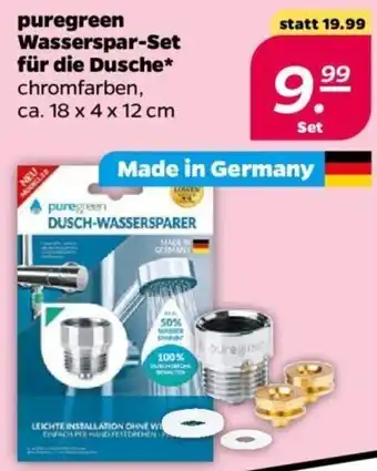 NETTO puregreen Wasserspar-Set für die Dusche Angebot