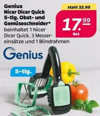 NETTO Genius Nicer Dicer Quick 5-tlg. Obst- und Gemüseschneider Angebot