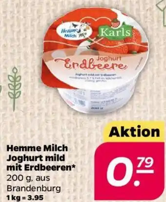 NETTO Hemme Milch Joghurt mild mit Erdbeeren* 200 g Angebot