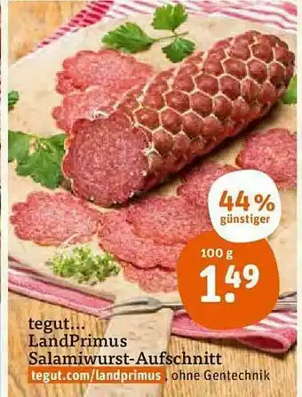 tegut Tegut... Landprimus Salamiwurst-aufschnitt Angebot