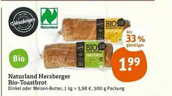 tegut Naturland Herzberger Bio-toastbrot Angebot