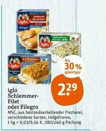 tegut Iglo Schlemmer-filet Oder Filegro Angebot