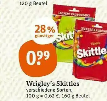 tegut Wrigley's Skittles Angebot