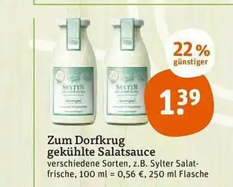 tegut Zum Dorfkrug Gekühlte Salatsauce Angebot