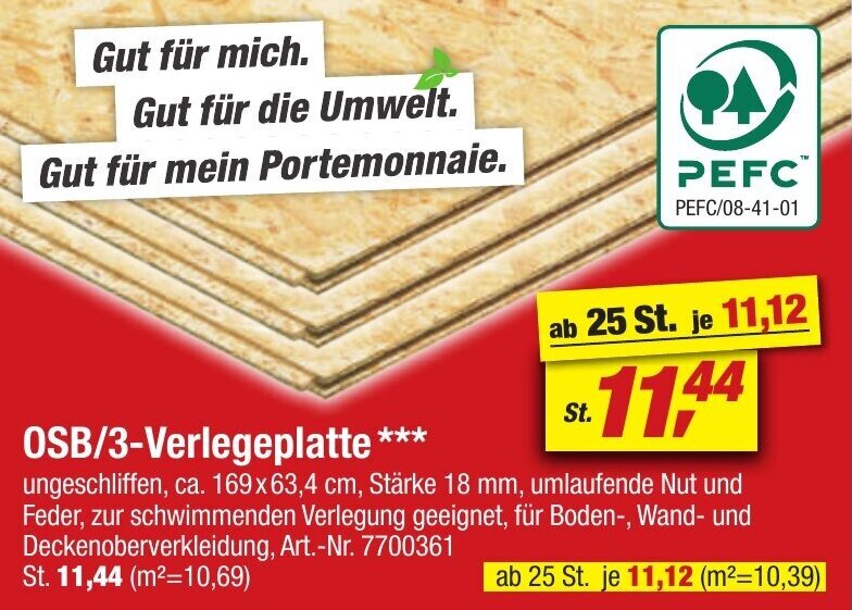 toom Baumarkt OSB/3-Verlegeplatte Angebot