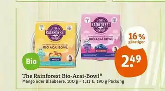 tegut The Rainforest Bio-acai-bowl Angebot