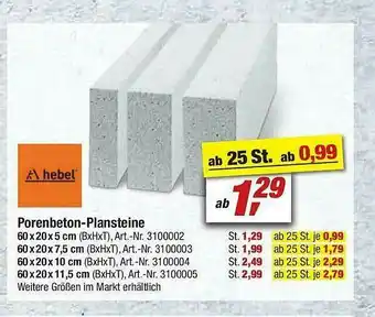 toom Baumarkt Porenbeton-plansteine Hebel Angebot