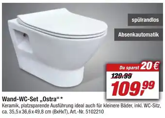 toom Baumarkt Wand-WC-Set ,,Ostra" Angebot