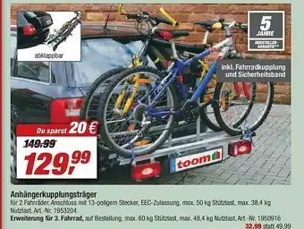 toom Baumarkt Anhängerkupplungsträger Angebot