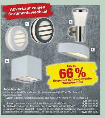 toom Baumarkt Außenleuchten Angebot