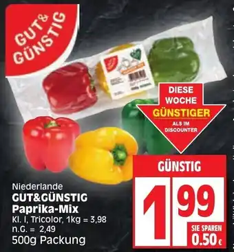 Edeka GUT&GÜNSTIG Paprika-Mix 500g Packung Angebot