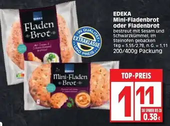 Edeka EDEKA Mini-Fladenbrot oder Fladenbrot 200/400 g Packung Angebot