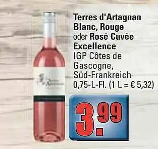 alldrink Terres D'artagnan Blanc, Rouge Oder Rosé Cuvée Excellence Angebot