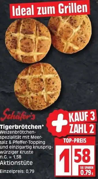 Edeka Schäfer's Tigerbrötchen Angebot