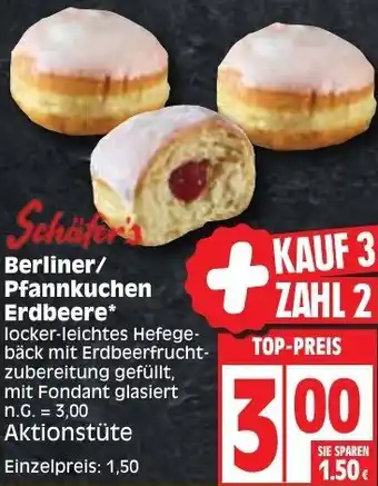 Edeka Schäfer's Berliner/ Pfannkuchen Erdbeere Angebot