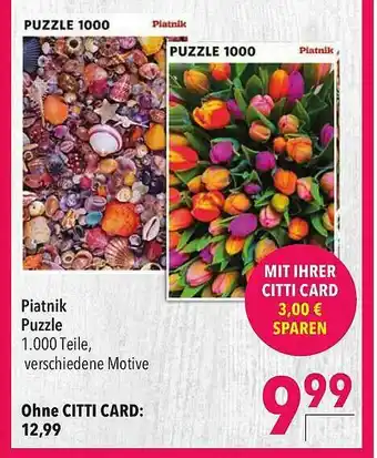 CITTI Markt Piatnik Puzzle Angebot