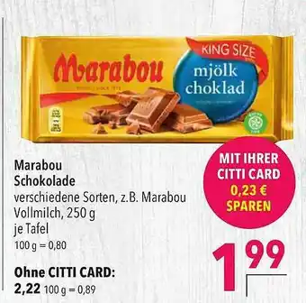 CITTI Markt Marabou Schokolade Angebot