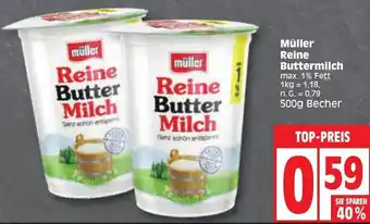 Edeka Müller Reine Buttermilch 500g Becher Angebot